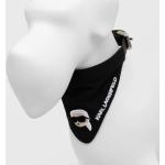 Pánske Designer Bandana šatky Karl Lagerfeld čiernej farby zo semišu Onesize Vegan 