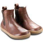 Dámske Členkové topánky hnedej farby z kože bez zapínania odpudzujúce vodu v zľave 