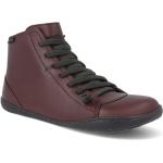 Dámske Členkové topánky Camper burgundskej farby z kože na zips v zľave 
