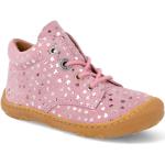 Detské Členkové topánky RICOSTA ružovej farby s bodkovaným vzorom na úzke nohy 