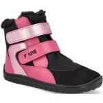 Detské Čižmy na podpätku BIO ružovej farby v elegantnom štýle zo syntetiky na široké nohy na zimu udržateľná móda 