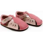 Detské Barefoot topánky ružovej farby z mikrovlákna technológia Vibram podrážka na leto 