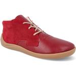 Dámske Barefoot topánky červenej farby zo zamatu na zimu 