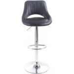 Barové stoličky oceľovo šedej farby v modernom štýle s prešívaným vzorom z kovu s nastaviteľnou výškou 