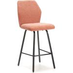 Barové stoličky červenej farby z kovu 4 ks balenie 