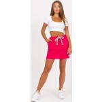 Dámske Mini sukne FashionHunters červenej farby z bavlny v zľave 