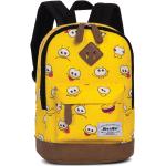 Detské Školské batohy Bestway žltej farby v modernom štýle so zábavným motívom z koženky na zips objem 5 l 