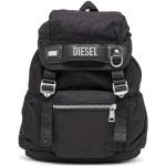 Dámske Športové batohy Diesel čiernej farby na zips polstrované popruhy 