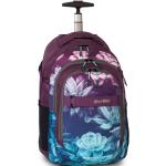 Školské batohy Bestway fialovej farby s kvetinovým vzorom z tkaniny na zips držiak na fľašu objem 21 l 