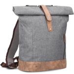 Školské batohy Zwei Olli sivej farby v modernom štýle na zips objem 9 l 