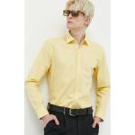 Pánska Jesenná móda HUGO žltej farby z bavlny vo veľkosti S Zľava 