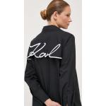 Dámske Designer Blúzky Karl Lagerfeld BIO čiernej farby z bavlny vo veľkosti M udržateľná móda 