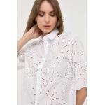 Bavlnená košeľa MAX&Co. dámska, biela farba, regular, s klasickým golierom
