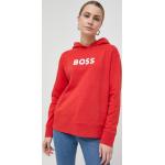 Dámska Designer Jesenná móda HUGO BOSS BOSS červenej farby vo veľkosti XS s kapucňou Zľava na zimu 