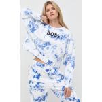Dámska Designer Jesenná móda HUGO BOSS BOSS modrej farby z bavlny s kapucňou na zimu 