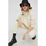 Dámska Jesenná móda BIO žltej farby z bavlny vo veľkosti XS s kapucňou na zimu udržateľná móda 