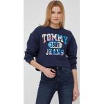 Dámska Jesenná móda Tommy Hilfiger TOMMY JEANS tmavo modrej farby z bavlny vo veľkosti XS na zimu 
