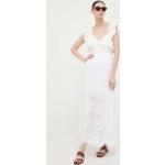 Dámske Áčkové sukne Guess bielej farby z bavlny vo veľkosti XS s dĺžkou: Maxi 
