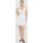 Dámske Áčkové sukne Guess bielej farby z bavlny vo veľkosti XS 