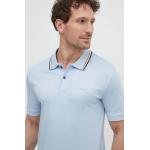 Pánske Designer Polo tričká HUGO BOSS BOSS modrej farby z bavlny vo veľkosti XXXL v zľave 
