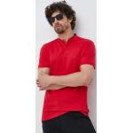 Pánske Polo tričká Tommy Hilfiger červenej farby s jednofarebným vzorom z bavlny v zľave 