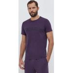 Pánske Designer Pyžamové tričká Calvin Klein Underwear fialovej farby 