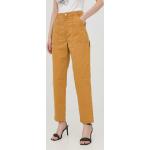 Dámske Nohavice s vysokým pásom Guess oranžovej farby z bavlny vo veľkosti XS 