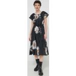 Dámske Denné šaty Desigual Desigual čiernej farby v ležérnom štýle z bavlny vo veľkosti XS s dĺžkou: Pod kolená 