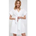 Dámske Mini šaty Emporio Armani bielej farby z bavlny vo veľkosti M 