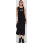 Dámske Designer Dlhé šaty Moschino Love Moschino čiernej farby z bavlny vo veľkosti S s dĺžkou: Maxi 