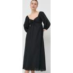 Dámske Dlhé šaty Notes du Nord čiernej farby z bavlny vo veľkosti M s dĺžkou: Maxi 