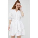 Dámske Mini šaty Tommy Hilfiger bielej farby z bavlny vo veľkosti L 