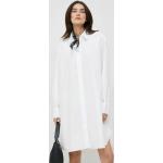 Dámske Mini šaty Tommy Hilfiger bielej farby z bavlny Oversize 