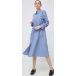 Dámske Letné šaty Tommy Hilfiger modrej farby z bavlny vo veľkosti L s dĺžkou: Pod kolená 