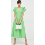 Dámske Dlhé šaty Tommy Hilfiger zelenej farby z bavlny vo veľkosti S s dĺžkou: Maxi 
