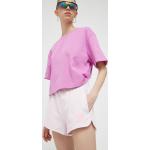 Dámske Šortky UGG Australia ružovej farby s jednofarebným vzorom z bavlny vo veľkosti XS vysoký pás 