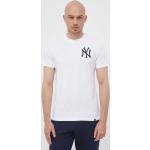 Pánske Tričká s potlačou 47 Brand bielej farby z bavlny s motívom New York Yankees 