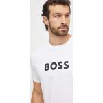 Pánske Designer Tričká s potlačou HUGO BOSS BOSS bielej farby vo veľkosti XXL 