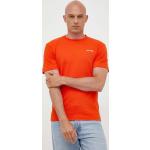 Pánske Designer Polo tričká Calvin Klein oranžovej farby s jednofarebným vzorom z bavlny 