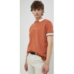 Pánske Tričká s potlačou G-Star Raw oranžovej farby z bavlny vo veľkosti XXL 