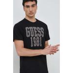 Pánske Polo tričká Guess čiernej farby z bavlny vo veľkosti XXL v zľave 