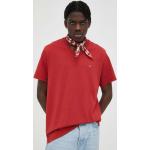 Pánske Polo tričká LEVI´S červenej farby z bavlny 