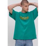 Pánske Tričká s potlačou LEVI´S BIO zelenej farby z bavlny udržateľná móda 