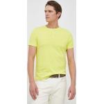 Pánske Designer Polo tričká Ralph Lauren Polo Ralph Lauren žltej farby s jednofarebným vzorom z bavlny 