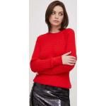 Dámska Jesenná móda Tommy Hilfiger červenej farby z bavlny vo veľkosti XS na zimu 