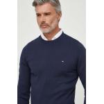Pánska Jesenná móda Tommy Hilfiger tmavo modrej farby z bavlny Zľava na zimu 