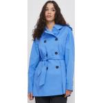 Dámske Jarné kabáty Tommy Hilfiger modrej farby z bavlny Oversize 