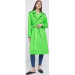 Dámske Jarné kabáty Tommy Hilfiger zelenej farby z viskózy vo veľkosti S v zľave 