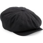 Pánske Čapice Flat Cap čiernej farby z bavlny 