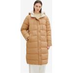 Dámske Zimné kabáty Tom Tailor horčicovej farby s prešívaným vzorom zo syntetiky v zľave 